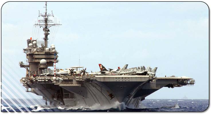 USS Kitty Hawk CV 63  ca.1985 Photo Canvas Print USN Navy Ship