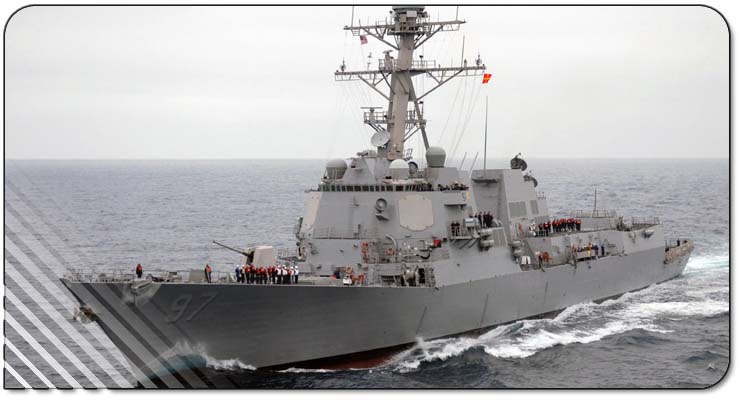 USS Halsey DDG 97 US Navy Ship Postcard 
